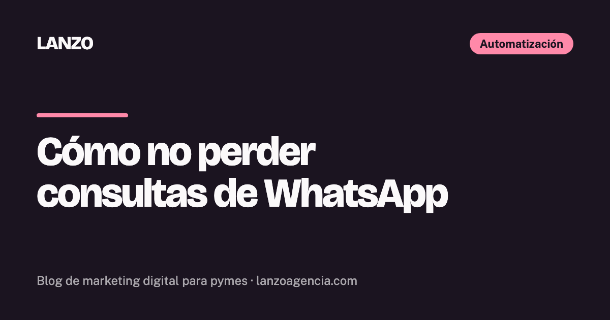 Cómo no perder consultas de WhatsApp en tu negocio